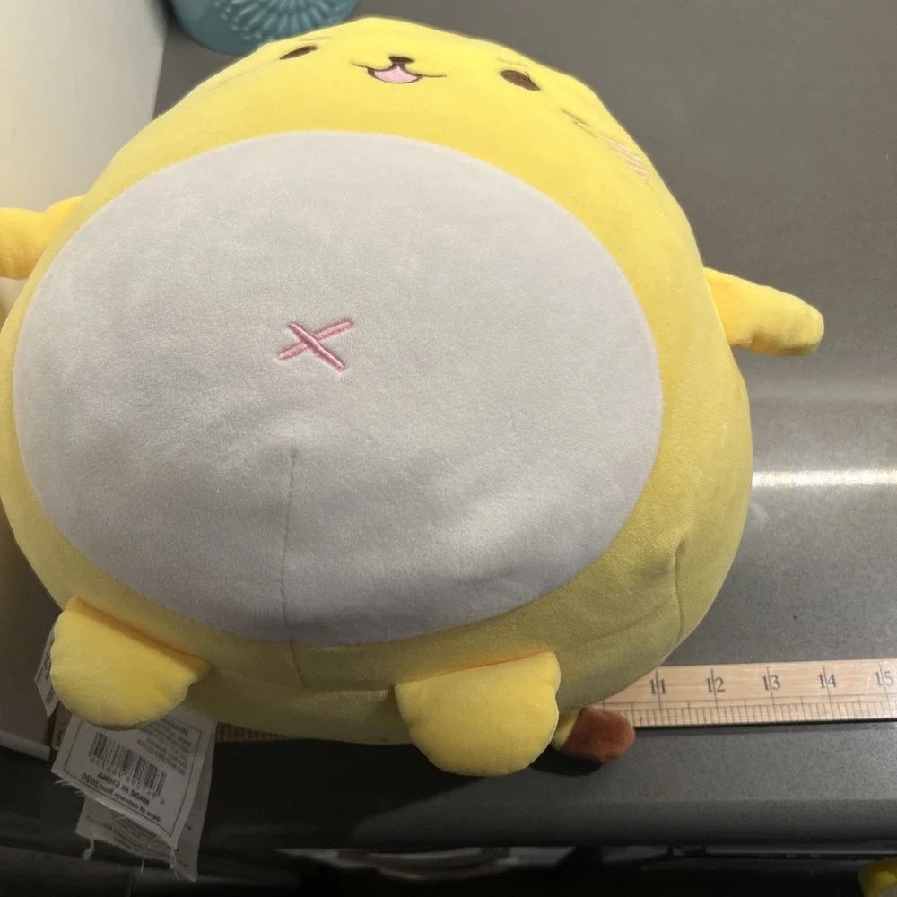 Mochipuni Picnyan Anime Yellow Cat Plush Pillow 12
